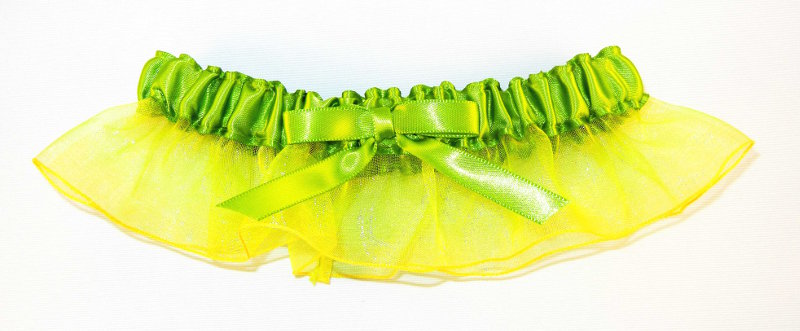 Apple Green Ombre Prom Garter